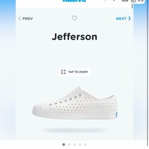 BRAND NEW NWT Jefferson Casual Slip-On Sneakers in White WOMENS 7